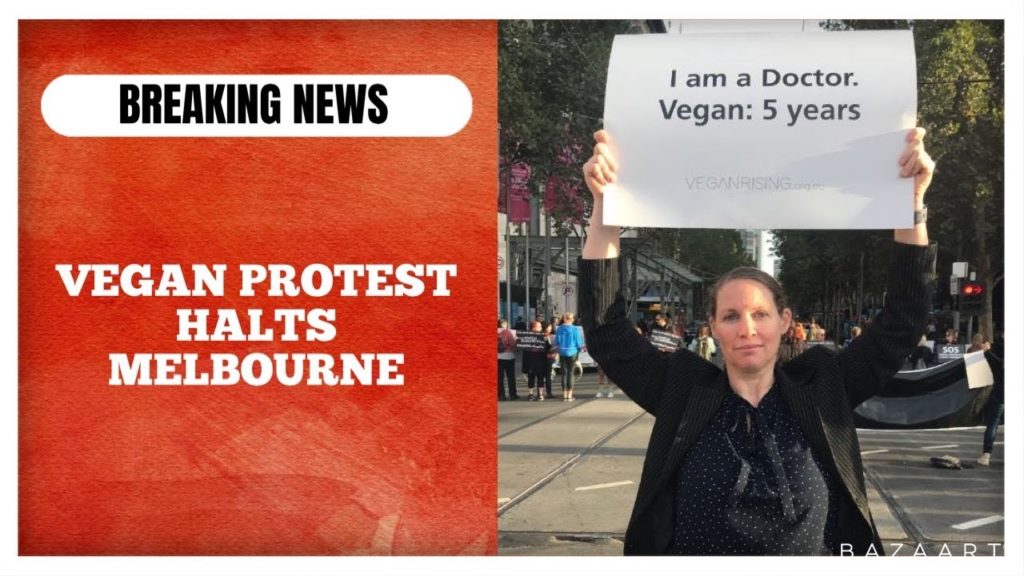 Breaking News – Vegan Protest Causes Chaos In Melbourne CBD #veganprotest